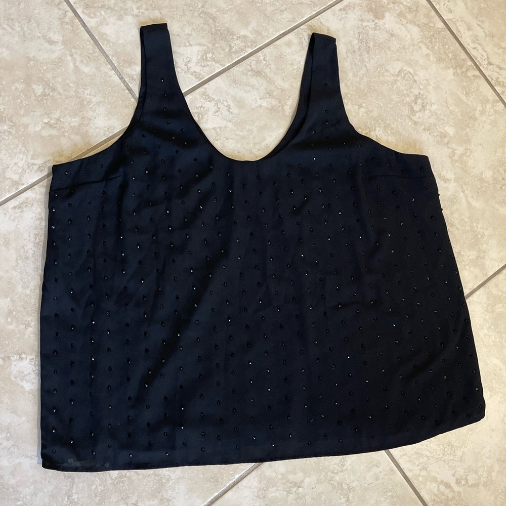 NWOT Black Sequin Tank